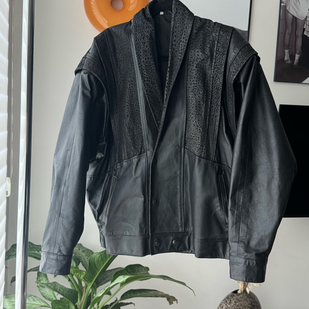 Vintage Black Leather Jacket